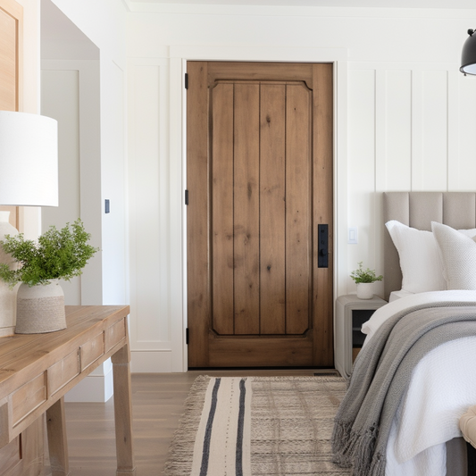 Unique, Bespoke, Handcrafted, Alder Hardwood customizable custom interior door. Cottagecore, cottagepunk, modern farmhouse style in a bedroom door.Unique, Bespoke, Handcrafted, Alder Hardwood customizable custom interior door. Cottagecore, cottagepunk, modern farmhouse style in a bedroom door.